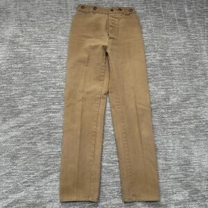 Wah Maker Pants Womens 6 Brown Frontier Western Riding Buckle Back Button Fly